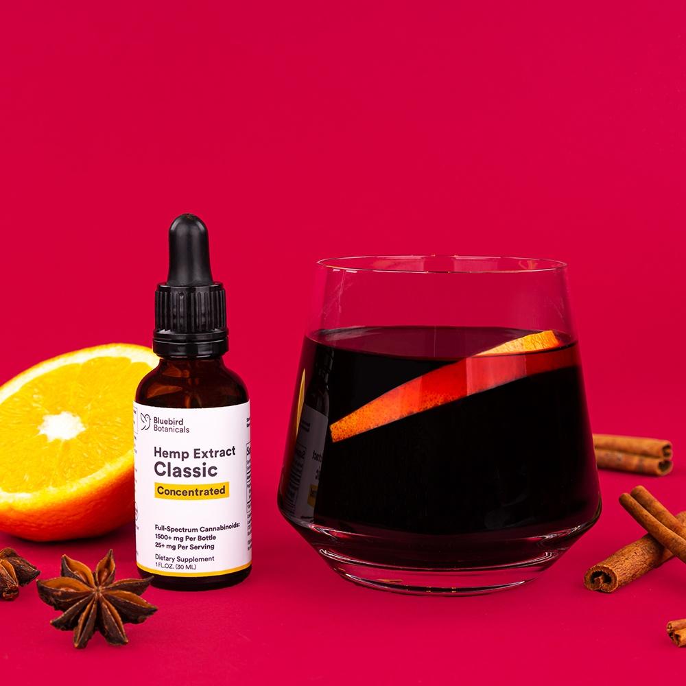 Bluebird Botanicals’ CBD Mulled Wine - Including a Non-Alcoholic Customization!