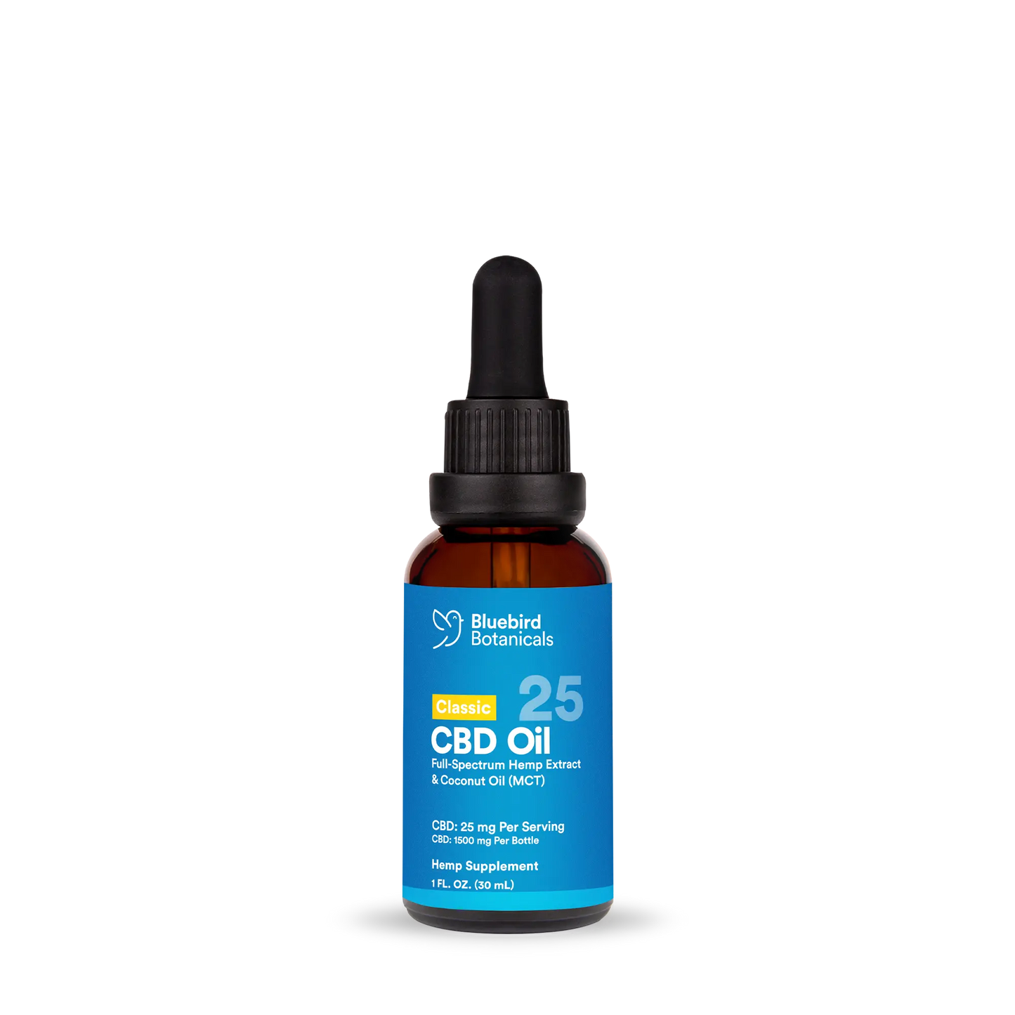 Bluebird Botanicals 1 oz 25 mg Classic CBD Oil