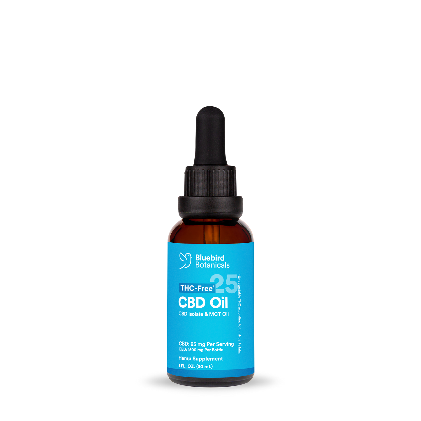 THC Free* CBD Oil (25 mg/serving) 1oz - $49.95 Bluebird Botanicals 