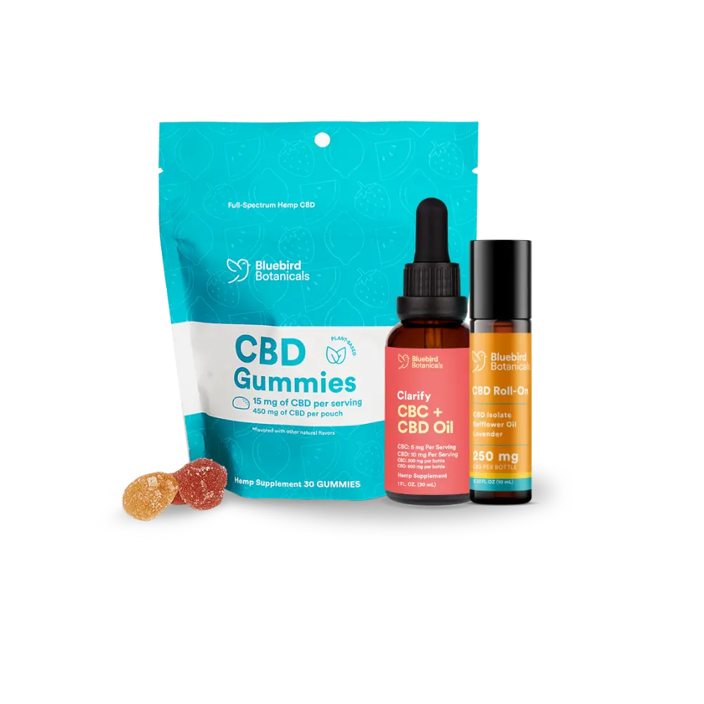 Focus Bundle - Clarify CBC + CBD Oil + CBD Gummies + CBD Roll On