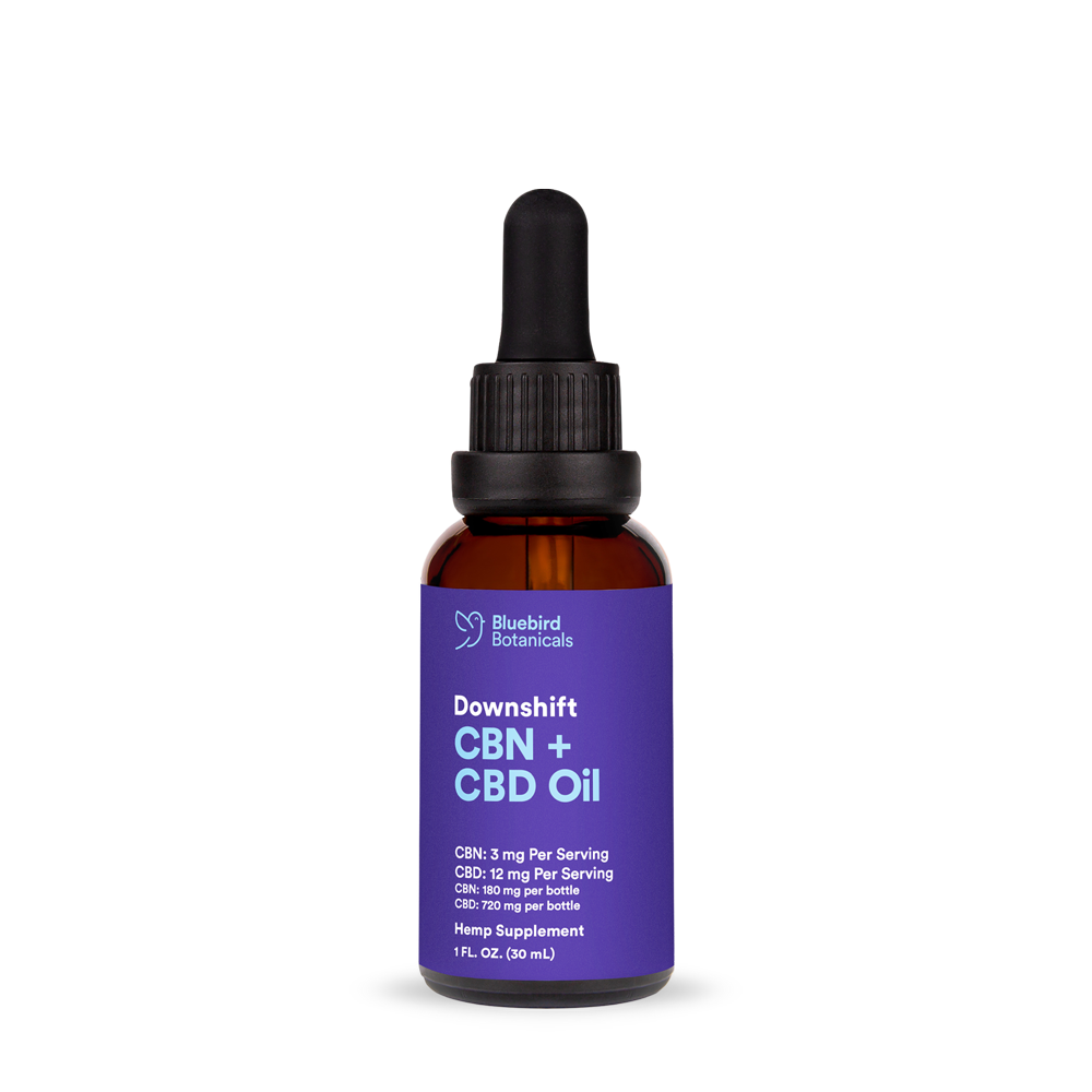 Downshift CBN + CBD Oil for Sleep 1 oz. $44.95 Bluebird Botanicals   