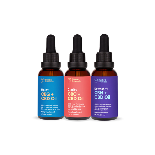 All Day Bundle - Uplift + Clarify + Downshift CBD Oils Bluebird Botanicals   